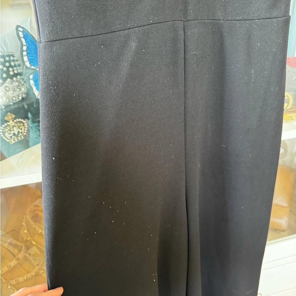 Nasty Gal Black Plunging V-Neck Wide-Leg Jumpsuit - Picture 7 of 7
